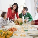 Family Eating Holiday Dinner